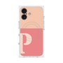 プレミアムスクエアケース with MagSafe［ オリジナル - initial two tone - P pink ］