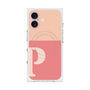 プレミアムスクエアケース with MagSafe［ オリジナル - initial two tone - P pink ］