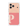 プレミアムスクエアケース with MagSafe［ オリジナル - initial two tone - P pink ］
