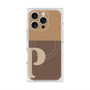 プレミアムスクエアケース with MagSafe［ オリジナル - initial two tone - P brown ］