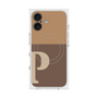 プレミアムスクエアケース with MagSafe［ オリジナル - initial two tone - P brown ］