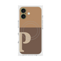 プレミアムスクエアケース with MagSafe［ オリジナル - initial two tone - P brown ］