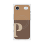 プレミアムスクエアケース with MagSafe［ オリジナル - initial two tone - P brown ］