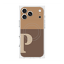 プレミアムスクエアケース with MagSafe［ オリジナル - initial two tone - P brown ］