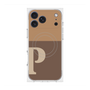 プレミアムスクエアケース with MagSafe［ オリジナル - initial two tone - P brown ］