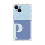 プレミアムスクエアケース with MagSafe［ オリジナル - initial two tone - P blue ］