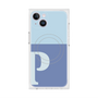 プレミアムスクエアケース with MagSafe［ オリジナル - initial two tone - P blue ］