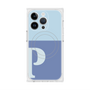プレミアムスクエアケース with MagSafe［ オリジナル - initial two tone - P blue ］