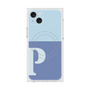 プレミアムスクエアケース with MagSafe［ オリジナル - initial two tone - P blue ］