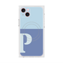プレミアムスクエアケース with MagSafe［ オリジナル - initial two tone - P blue ］