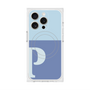 プレミアムスクエアケース with MagSafe［ オリジナル - initial two tone - P blue ］