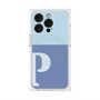 プレミアムスクエアケース with MagSafe［ オリジナル - initial two tone - P blue ］