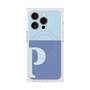 プレミアムスクエアケース with MagSafe［ オリジナル - initial two tone - P blue ］