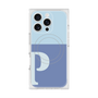 プレミアムスクエアケース with MagSafe［ オリジナル - initial two tone - P blue ］