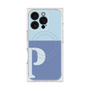 プレミアムスクエアケース with MagSafe［ オリジナル - initial two tone - P blue ］