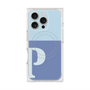 プレミアムスクエアケース with MagSafe［ オリジナル - initial two tone - P blue ］