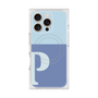 プレミアムスクエアケース with MagSafe［ オリジナル - initial two tone - P blue ］