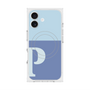 プレミアムスクエアケース with MagSafe［ オリジナル - initial two tone - P blue ］
