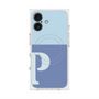 プレミアムスクエアケース with MagSafe［ オリジナル - initial two tone - P blue ］