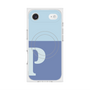 プレミアムスクエアケース with MagSafe［ オリジナル - initial two tone - P blue ］