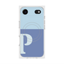 プレミアムスクエアケース with MagSafe［ オリジナル - initial two tone - P blue ］