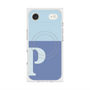 プレミアムスクエアケース with MagSafe［ オリジナル - initial two tone - P blue ］
