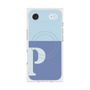 プレミアムスクエアケース with MagSafe［ オリジナル - initial two tone - P blue ］