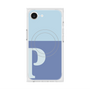 プレミアムスクエアケース with MagSafe［ オリジナル - initial two tone - P blue ］