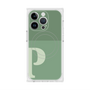 プレミアムスクエアケース with MagSafe［ オリジナル - initial two tone - P green ］