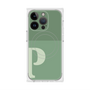 プレミアムスクエアケース with MagSafe［ オリジナル - initial two tone - P green ］