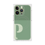 プレミアムスクエアケース with MagSafe［ オリジナル - initial two tone - P green ］