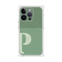 プレミアムスクエアケース with MagSafe［ オリジナル - initial two tone - P green ］