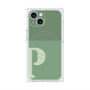 プレミアムスクエアケース with MagSafe［ オリジナル - initial two tone - P green ］