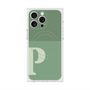 プレミアムスクエアケース with MagSafe［ オリジナル - initial two tone - P green ］