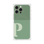 プレミアムスクエアケース with MagSafe［ オリジナル - initial two tone - P green ］
