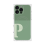 プレミアムスクエアケース with MagSafe［ オリジナル - initial two tone - P green ］