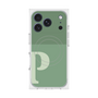 プレミアムスクエアケース with MagSafe［ オリジナル - initial two tone - P green ］