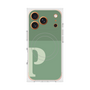 プレミアムスクエアケース with MagSafe［ オリジナル - initial two tone - P green ］