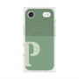 プレミアムスクエアケース with MagSafe［ オリジナル - initial two tone - P green ］