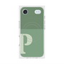 プレミアムスクエアケース with MagSafe［ オリジナル - initial two tone - P green ］