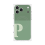 プレミアムスクエアケース with MagSafe［ オリジナル - initial two tone - P green ］