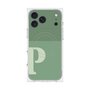 プレミアムスクエアケース with MagSafe［ オリジナル - initial two tone - P green ］