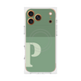 プレミアムスクエアケース with MagSafe［ オリジナル - initial two tone - P green ］