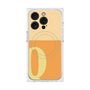 プレミアムスクエアケース with MagSafe［ オリジナル - initial two tone - Q orange ］