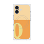 プレミアムスクエアケース with MagSafe［ オリジナル - initial two tone - Q orange ］