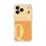 プレミアムスクエアケース with MagSafe［ オリジナル - initial two tone - Q orange ］