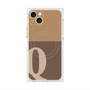 プレミアムスクエアケース with MagSafe［ オリジナル - initial two tone - Q brown ］