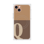 プレミアムスクエアケース with MagSafe［ オリジナル - initial two tone - Q brown ］