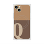 プレミアムスクエアケース with MagSafe［ オリジナル - initial two tone - Q brown ］
