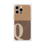 プレミアムスクエアケース with MagSafe［ オリジナル - initial two tone - Q brown ］